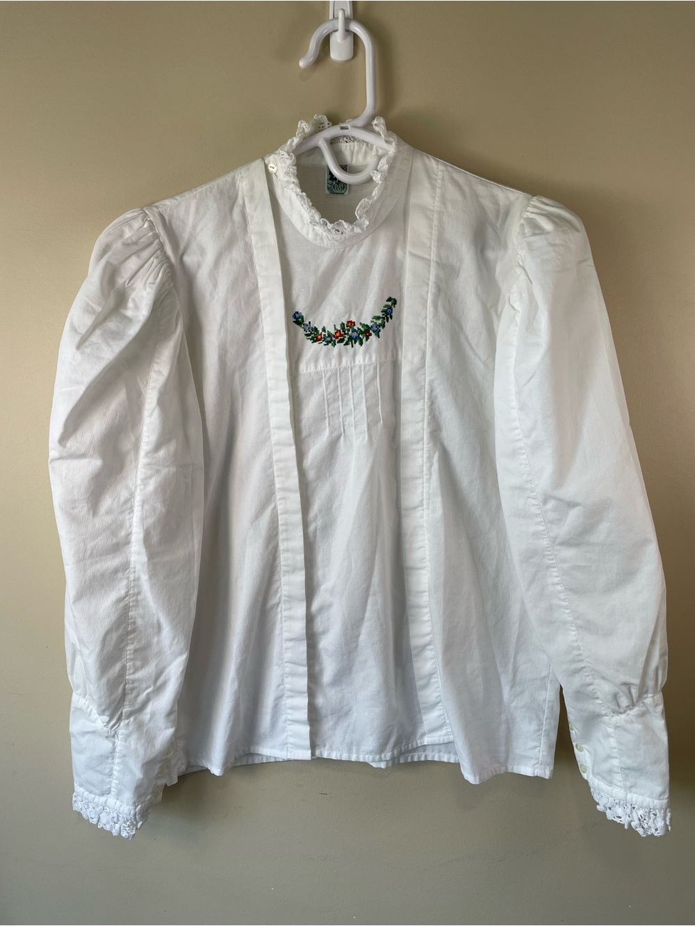 Vintage Dossi Salzburg Austrian Trachten Folk Blouse - Size 40 (US M/L) Dirndl